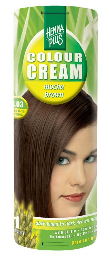  Crema nuantatoare, 4.03, Colour Cream Mocha Brown, Hennaplus, 60 ml