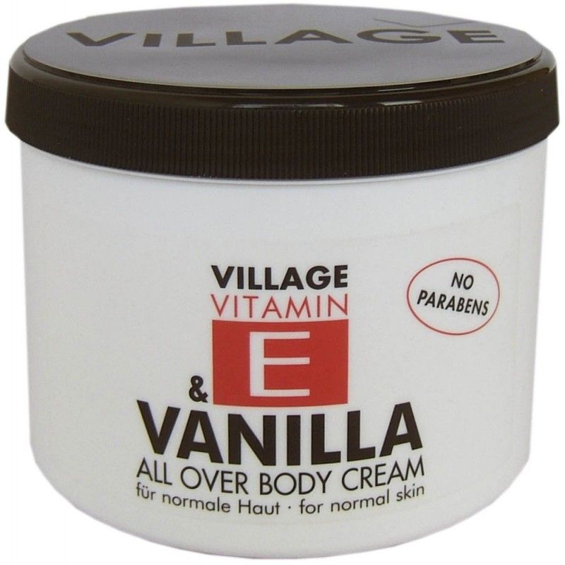 Crema corp cu vitamina E si Vanilie, Village Cosmetics, 500 ml