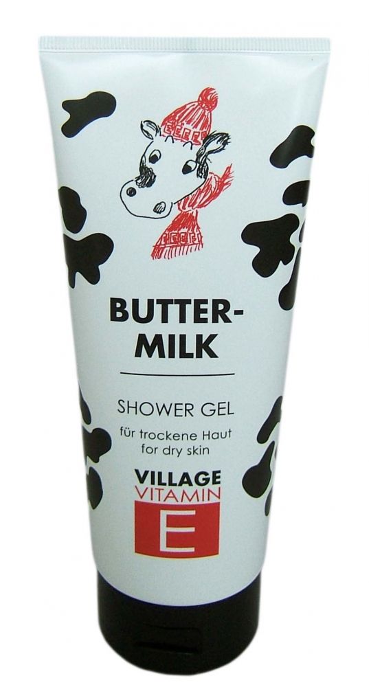 Gel de dus cu Butter-Milk cu vitamina E, Village Cosmetics, 200 ml