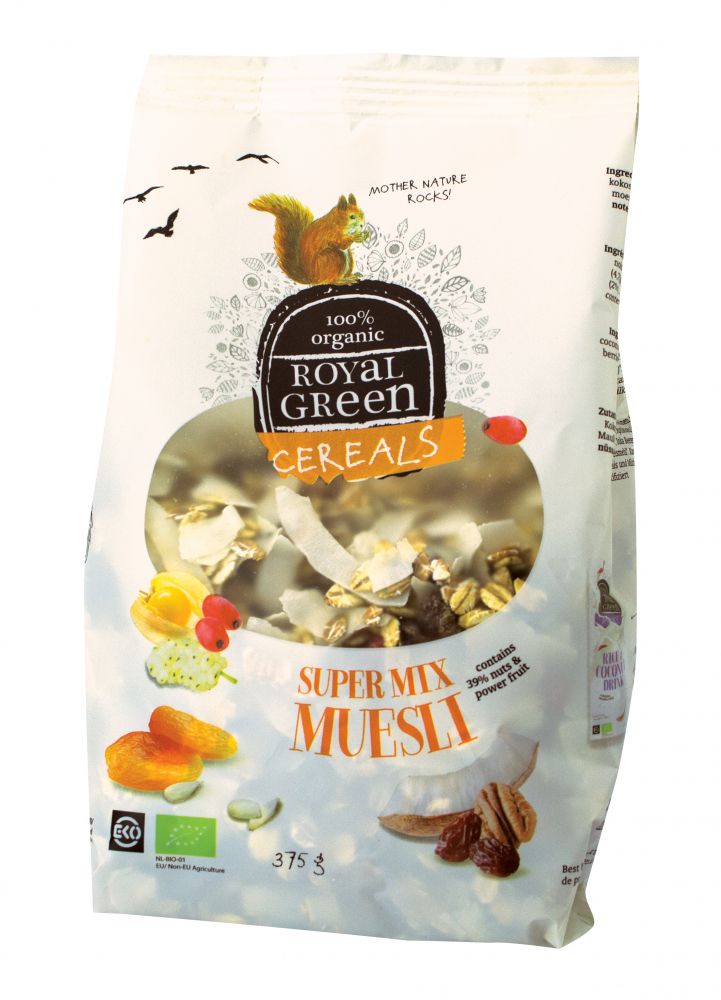 Cereale cu Musli - Super Mix Musli, Royal Green, 375 gr