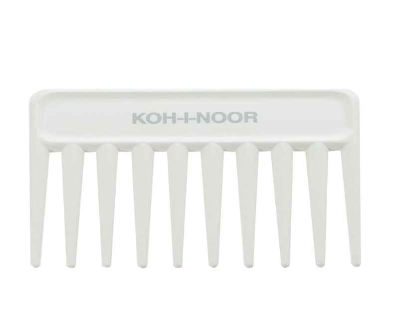Pieptene alb afro, 9 x 7 cm, Koh-I-Noor, 8131V