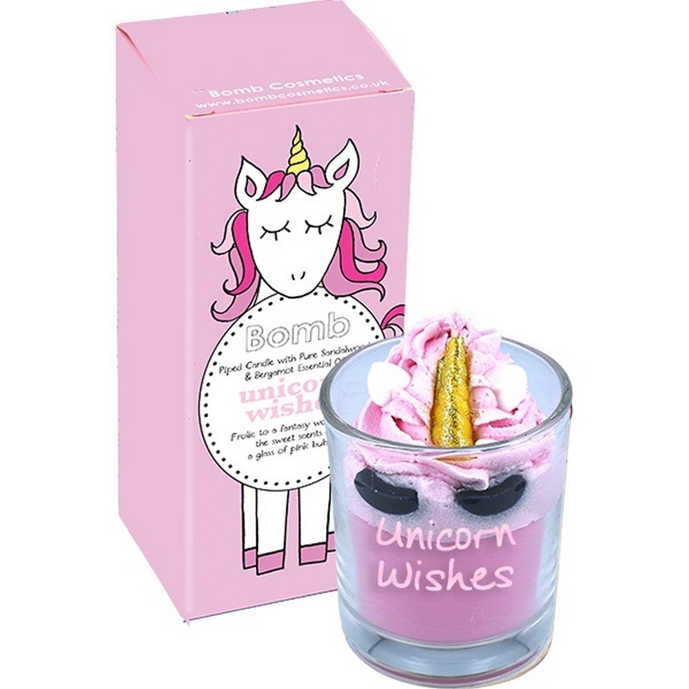 Lumanare parfumata in vas de sticla Unicorn Wishes Piped Bomb Cosmetics