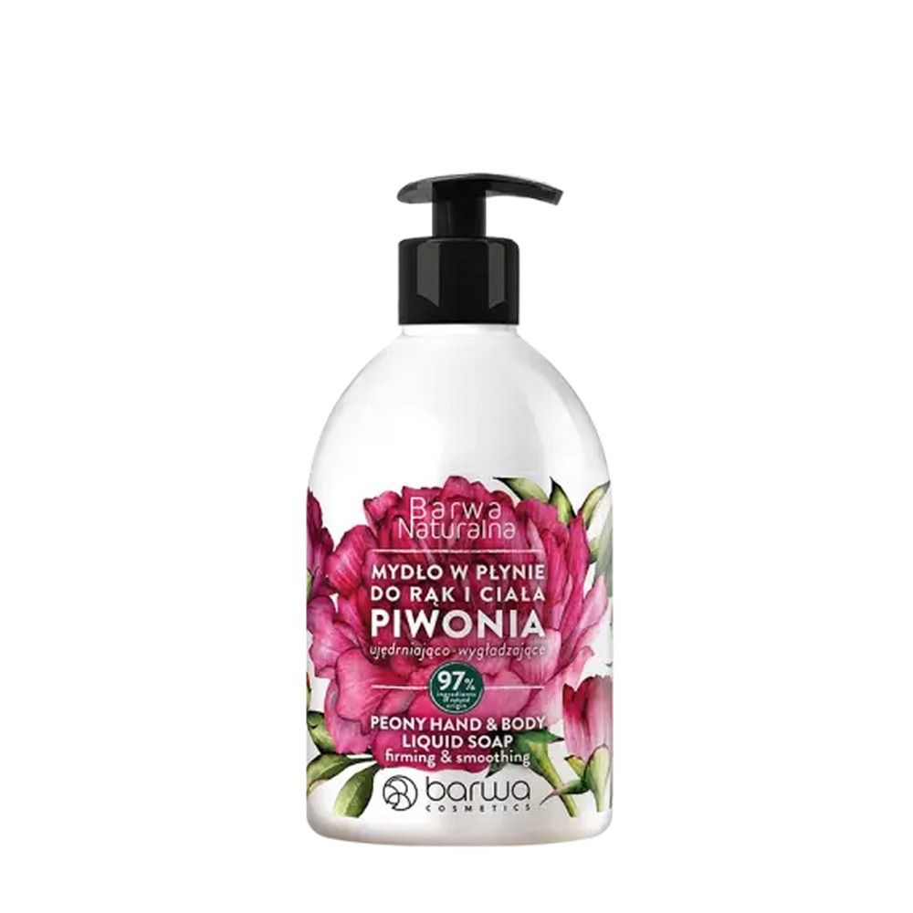 Sapun lichid cu floare de bujor, 500 ml, Barwa Cosmetics