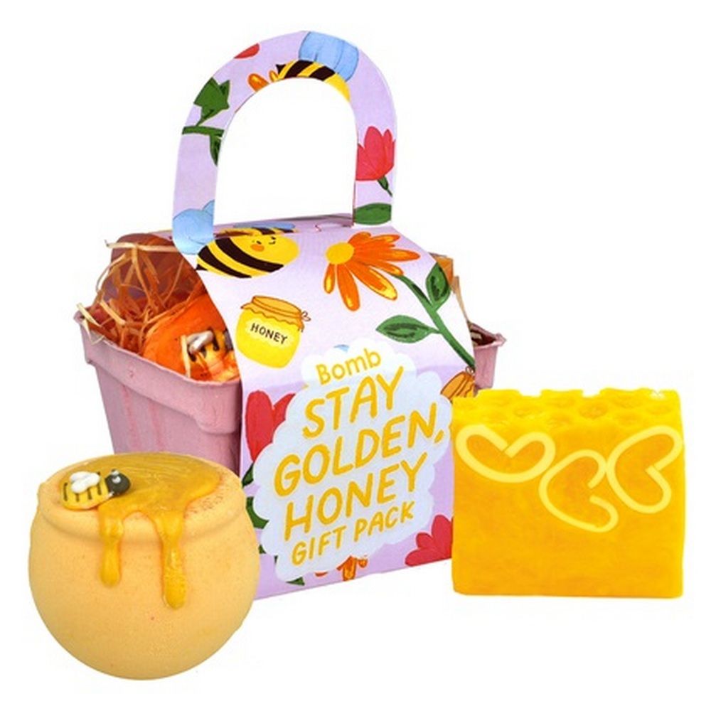 Set cadou Stay Golden Honey Punnet Bomb Cosmetics