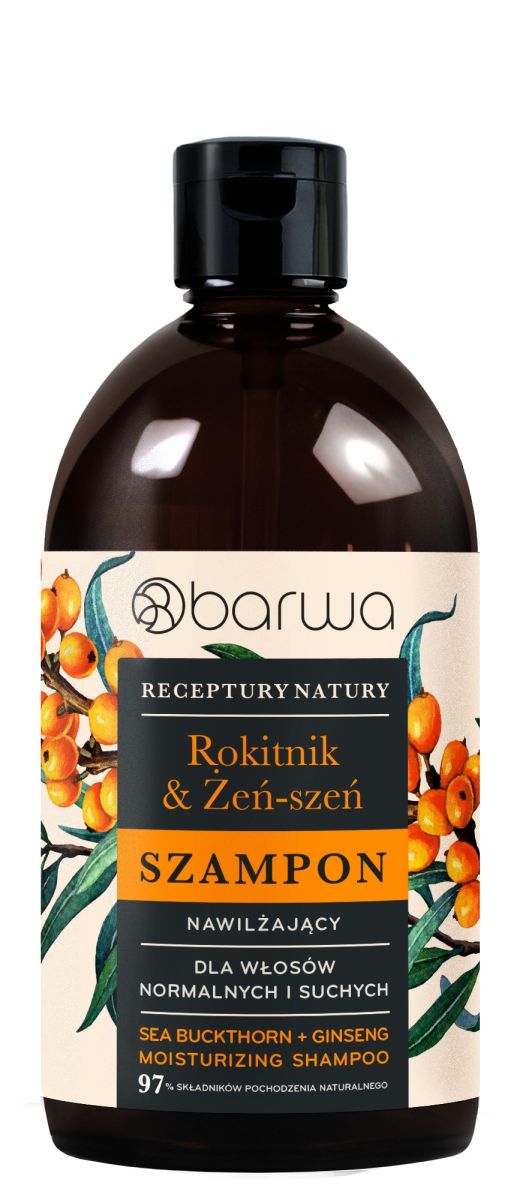 Sampon hidratant cu catina si ginseng, Barwa Cosmetics, 380 ml