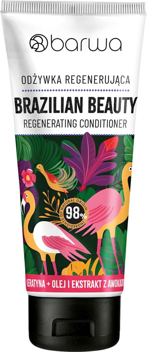 Balsam par regenerant BRAZILIAN BEAUTY cu ulei de avocado, extract de avocado si keratina, Barwa Cosmetics, 200 ml