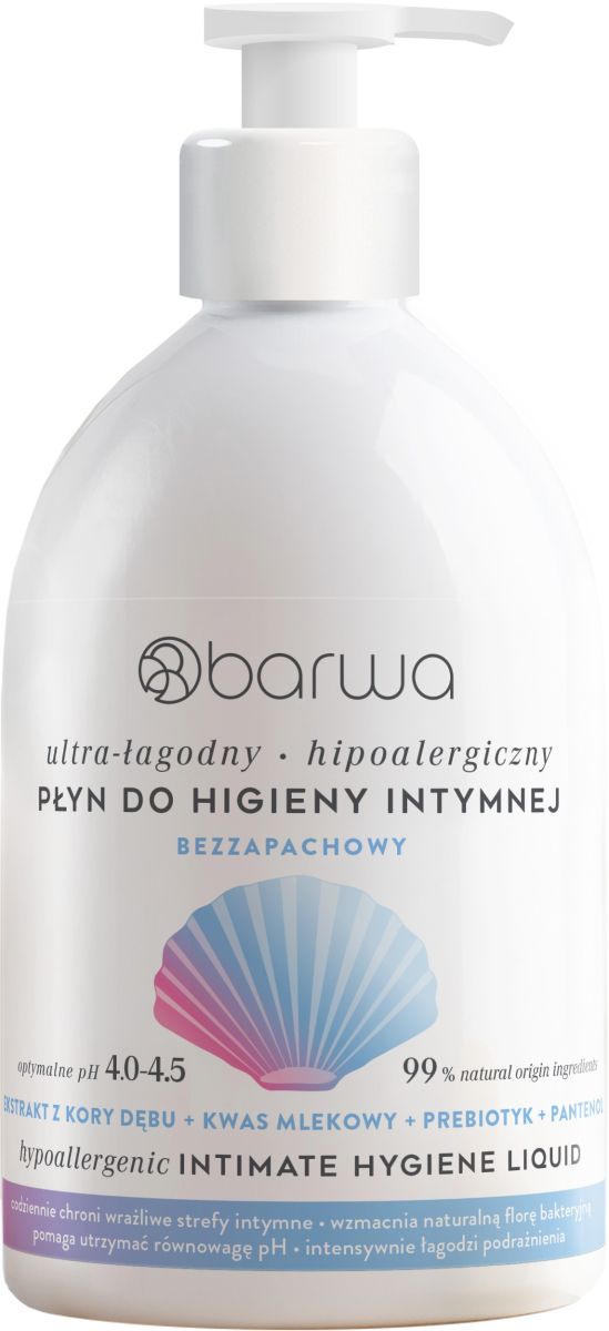 Igiena intima hipoalergenica protectiva, fara parfum, cu extract de scoarta de stejar, Barwa Cosmetics, 500 ml