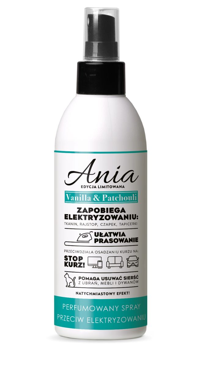 Spray antistatic ANIA cu vanilie si patchouli, Barwa Cosmetics,  220 ml