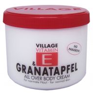 Crema corp cu vitamina E  si Rodie, Village Cosmetics, 500 ml