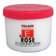 Crema corp cu vitamina E si Trandafir, Village Cosmetics, 500 ml