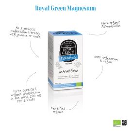 Magneziu BIO, Vitamina D2 și Ashwagandha, Royal Green, 60 capsule vegetale