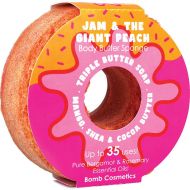 Sapun exfoliant cu burete Jam & the Giant Peach Donut Body Buffer, Bomb Cosmetics