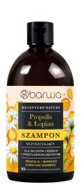 Sampon purifiant cu propolis si brusture, Barwa Cosmetics, 380 ml